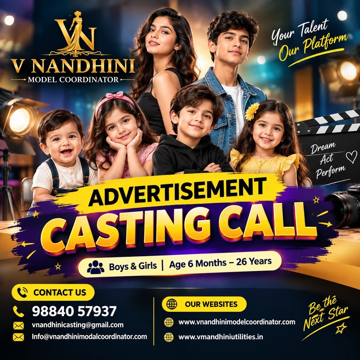 V Nandhini Model Coordinator Teenage Girls Model Recruitment Chennai