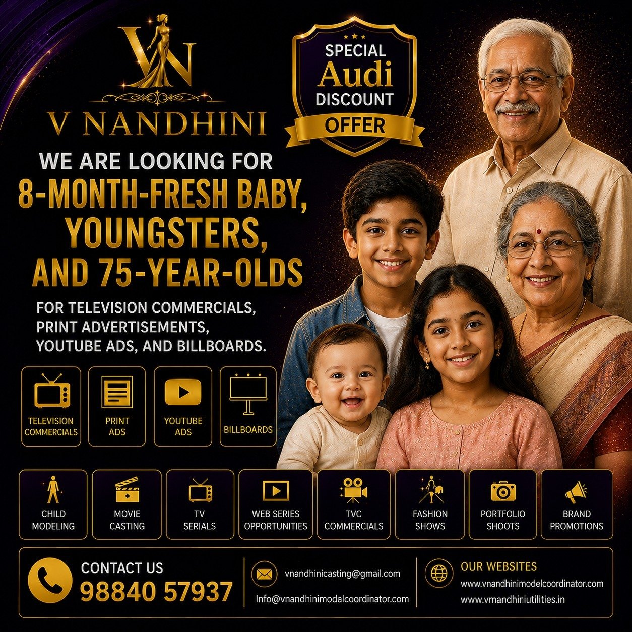 V Nandhini Model Coordinator Fashion Model Casting Call Chennai